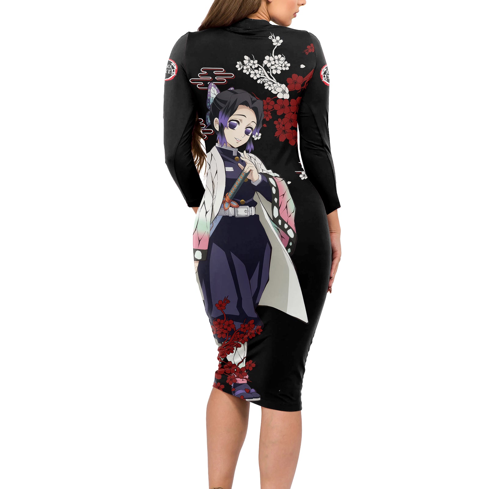 Shinobu Kocho - Japan Style Long Sleeve Bodycon Dress