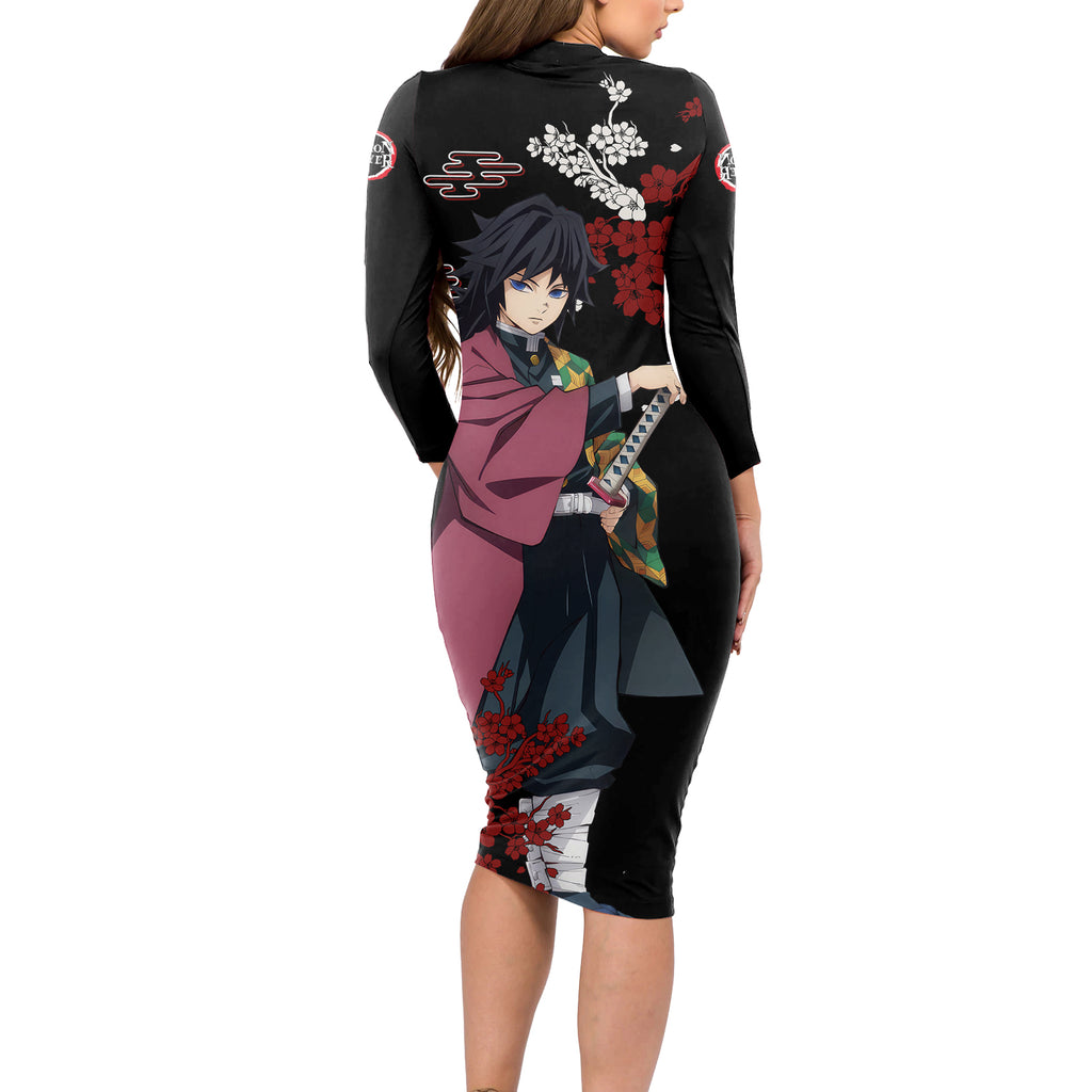 Giyu Tomioka - Japan Style Long Sleeve Bodycon Dress