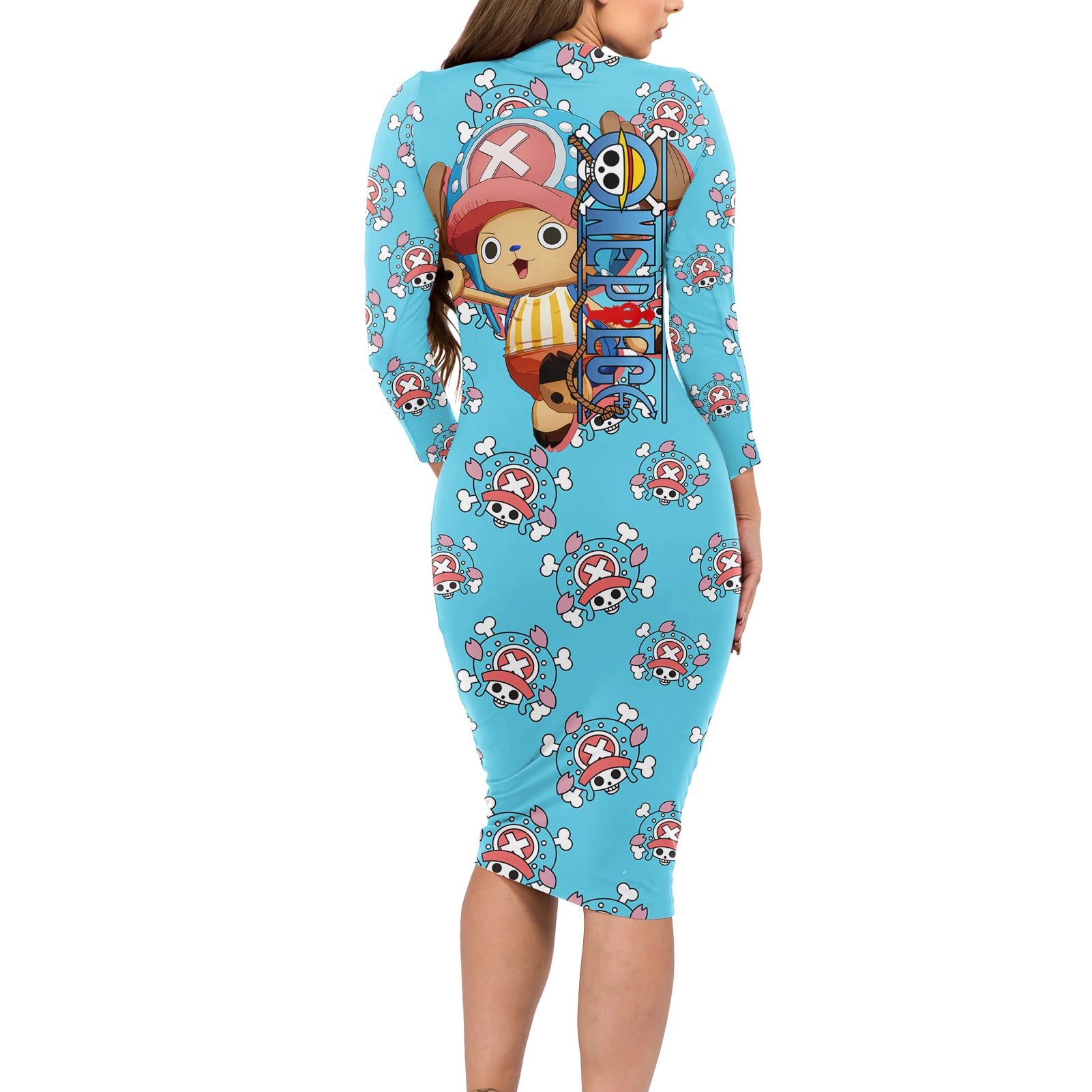 Tony Tony Chopper - Movie Red Long Sleeve Bodycon Dress