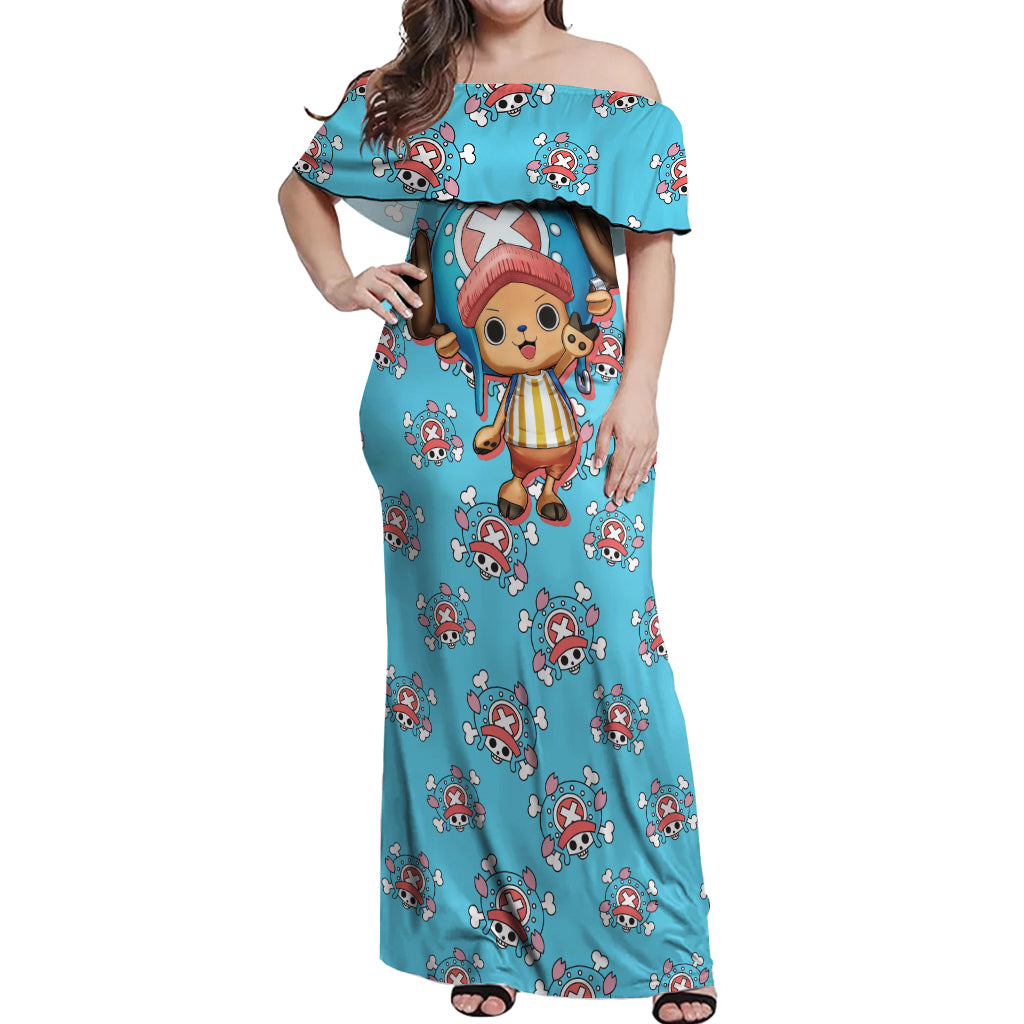 Tony Tony Chopper - Movie Red Off Shoulder Maxi Dress