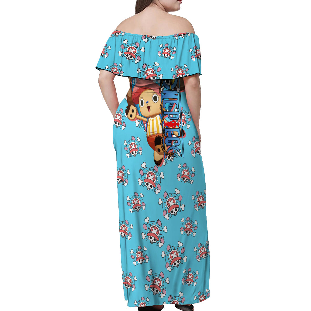 Tony Tony Chopper - Movie Red Off Shoulder Maxi Dress