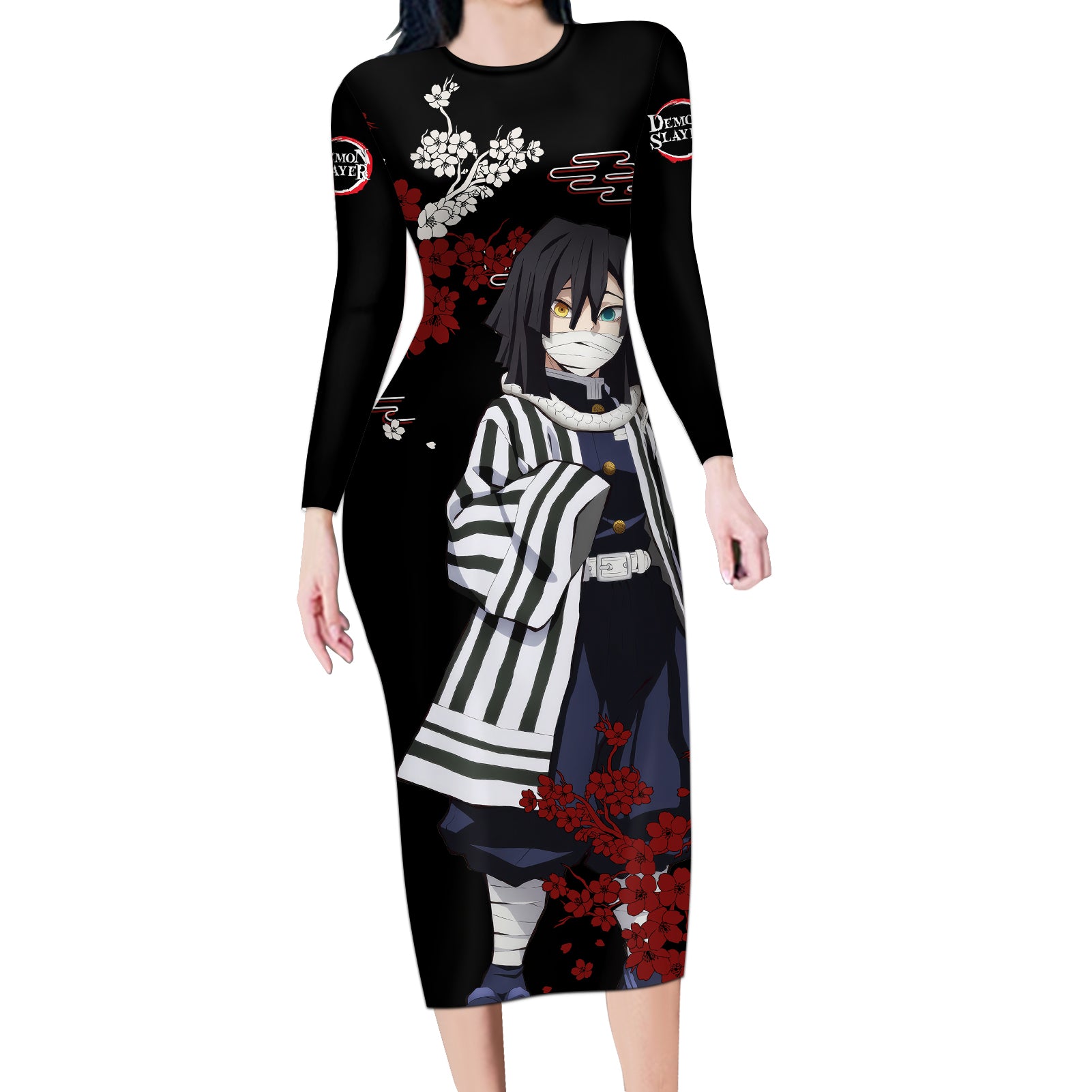 Obanai Iguro - Japan Style Long Sleeve Bodycon Dress