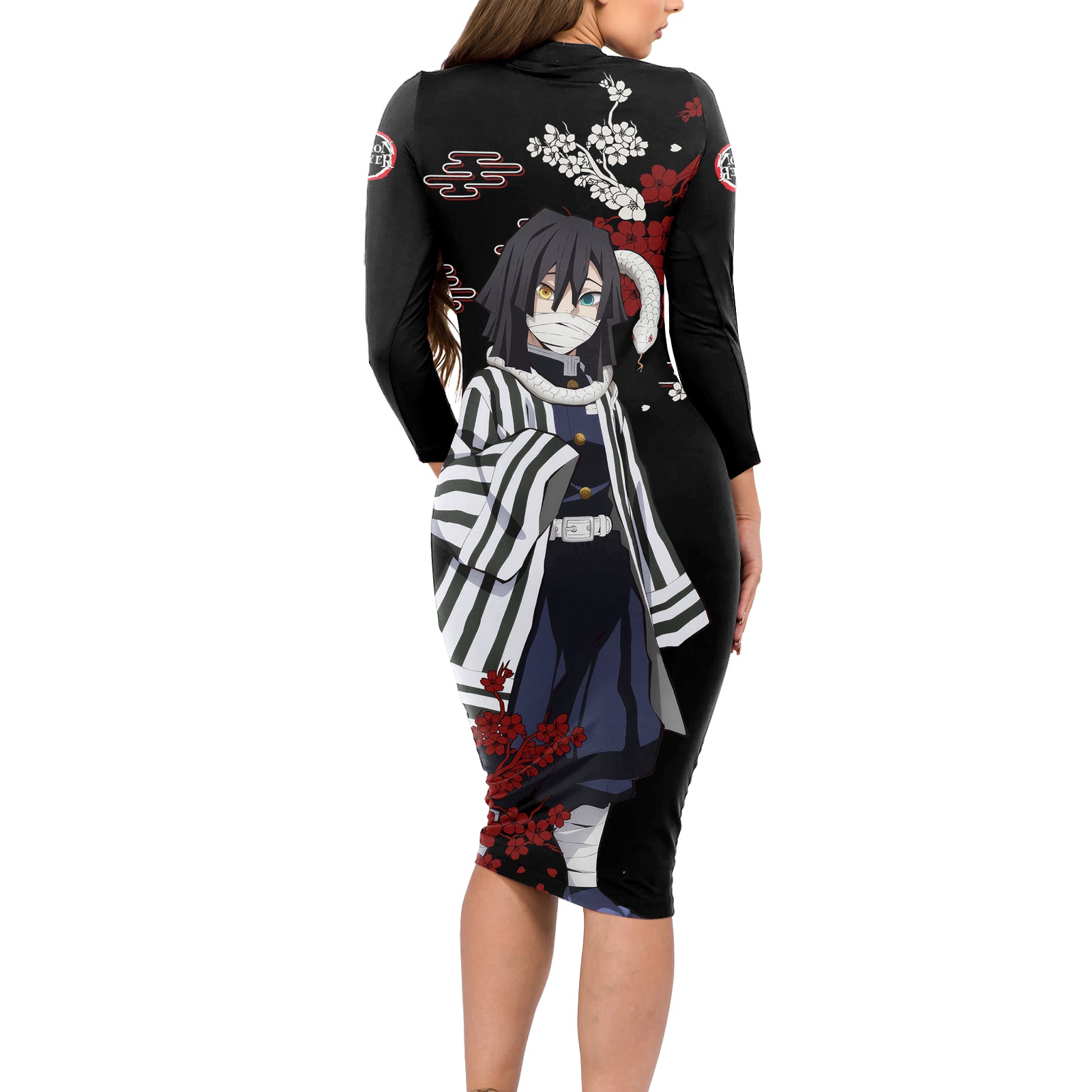 Obanai Iguro - Japan Style Long Sleeve Bodycon Dress