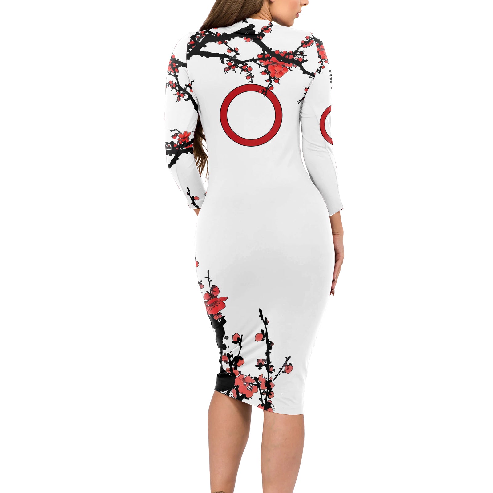Haruno Sakura - Japan Style Anime Long Sleeve Bodycon Dress