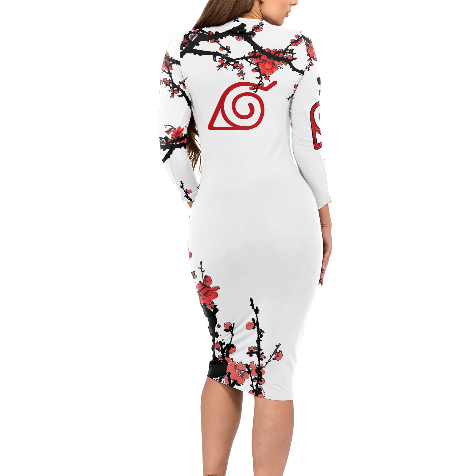 Rock Lee - Japan Style Anime Long Sleeve Bodycon Dress