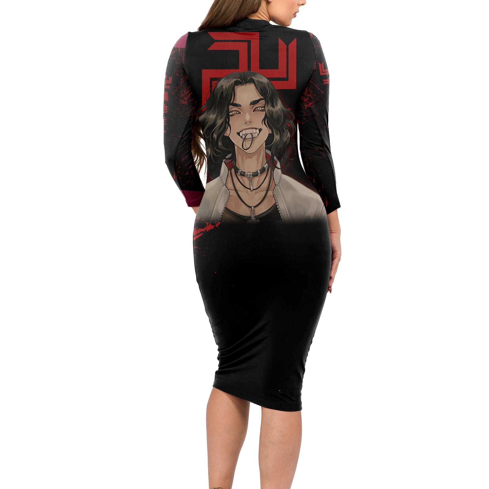 Baji Keisuke - Anime Revengers Long Sleeve Bodycon Dress