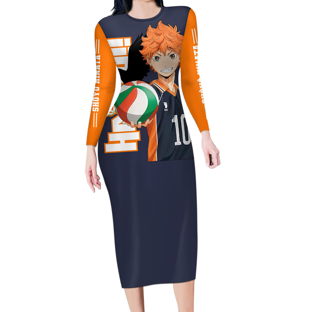 Karasuno Shoyo Hinata Long Sleeve Bodycon Dress