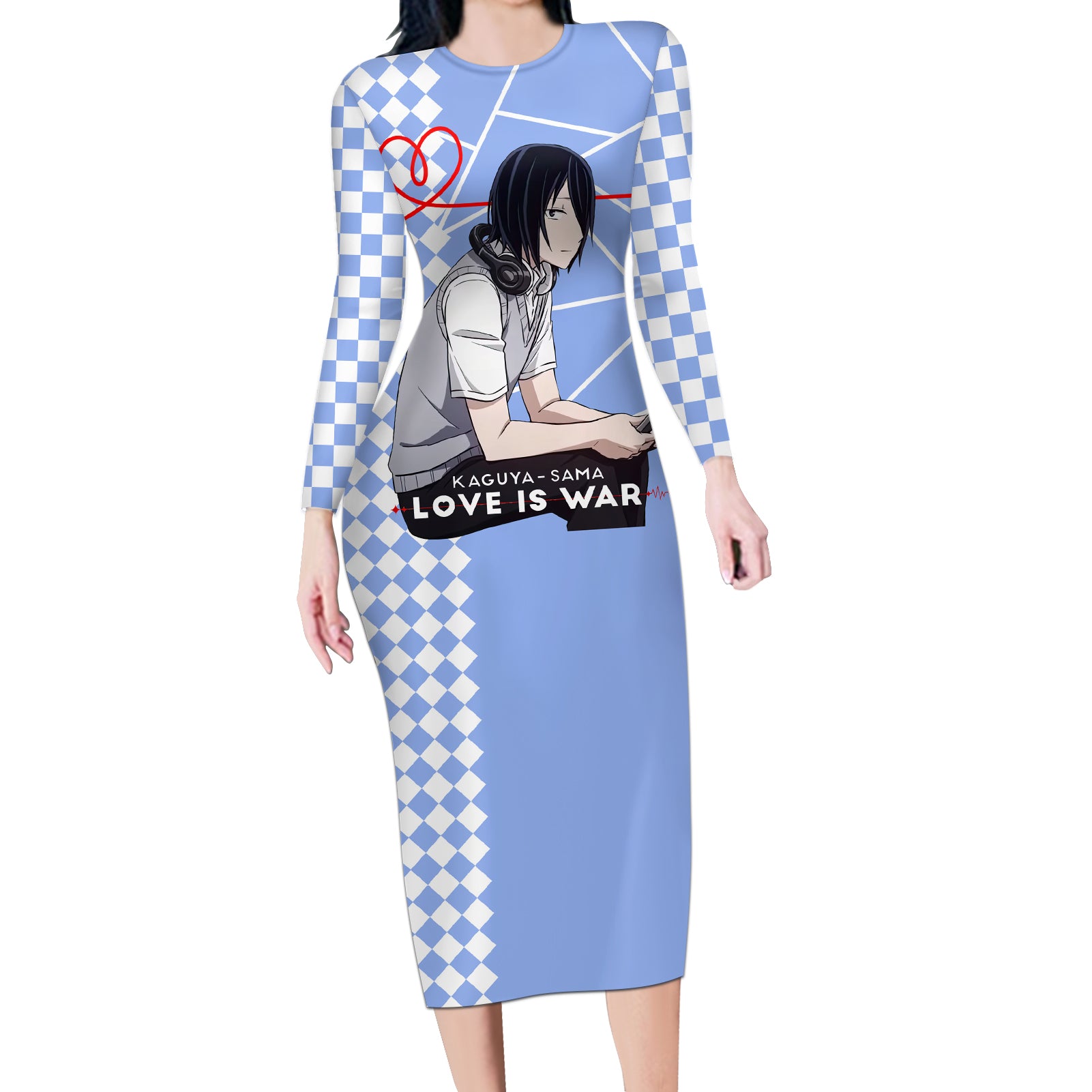Love Is War Yuu Ishigami - Kaguya-sama Long Sleeve Bodycon Dress