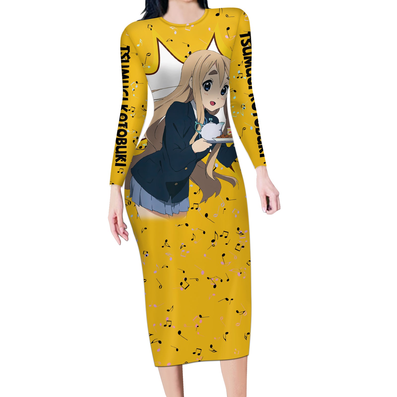 K-On - Tsumugi Kotobuki Anime Long Sleeve Bodycon Dress