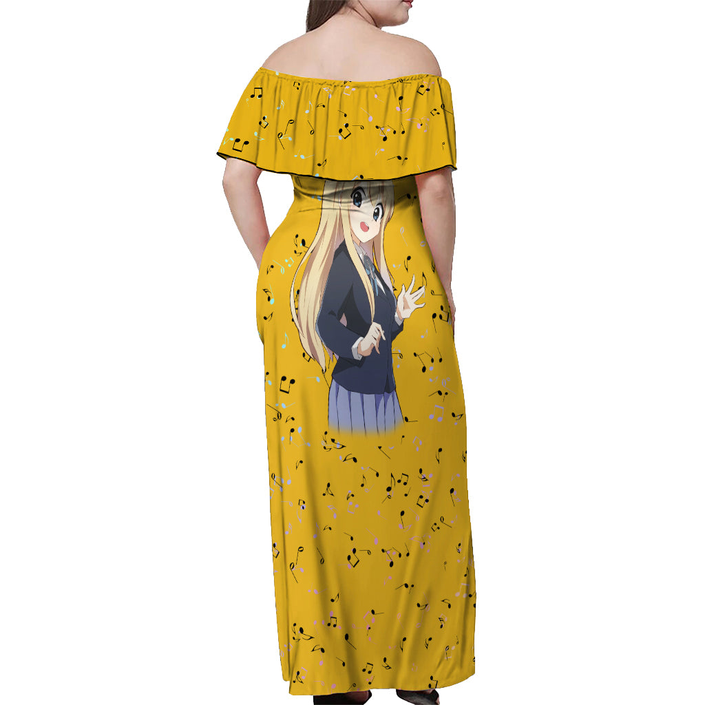K-On - Tsumugi Kotobuki Anime Off Shoulder Maxi Dress