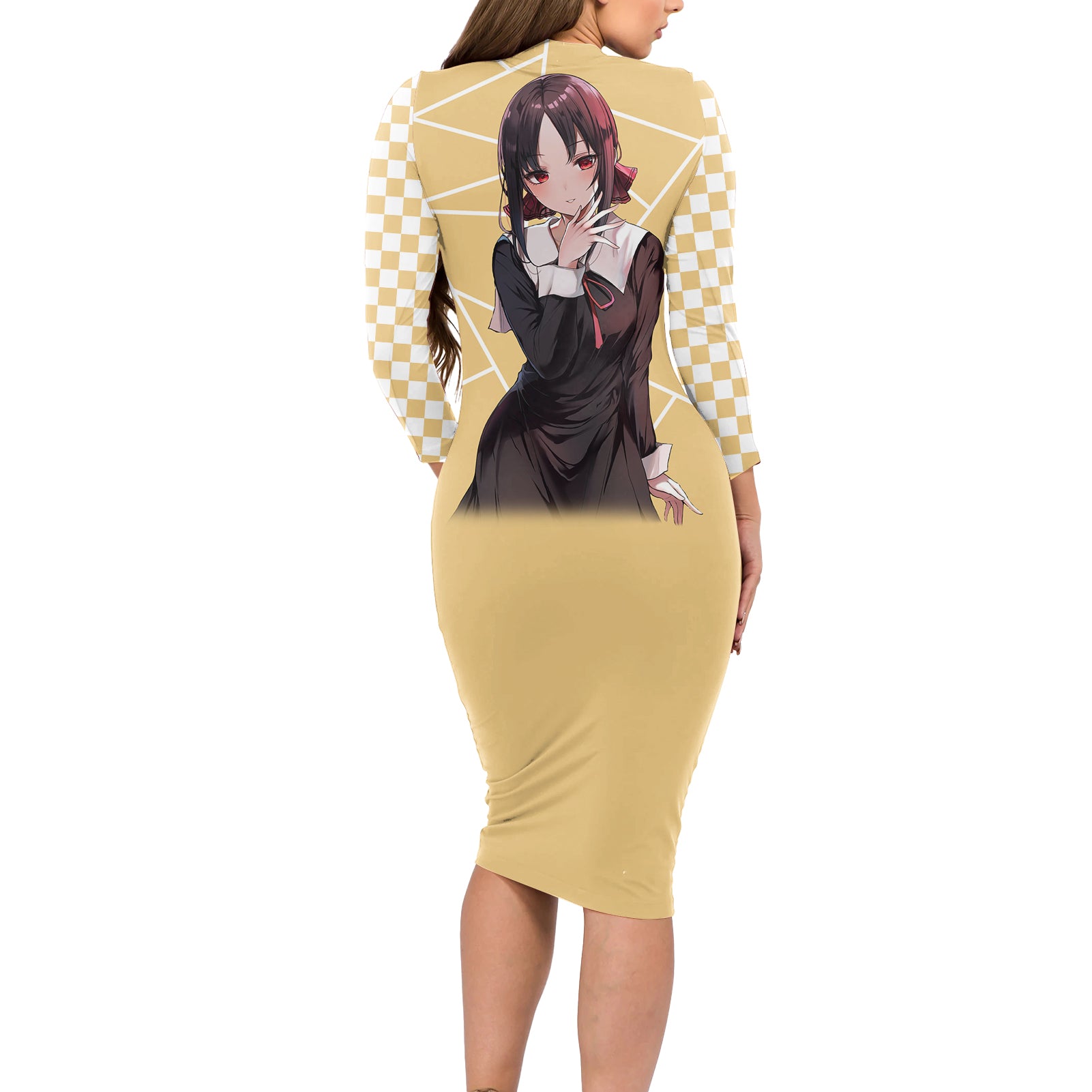 Love Is War Kaguya Shinomiya - Kaguya-sama Long Sleeve Bodycon Dress