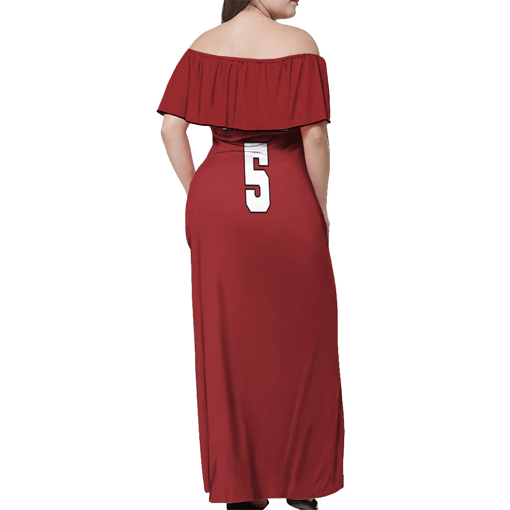Nekoma Kenma Kozume Off Shoulder Maxi Dress