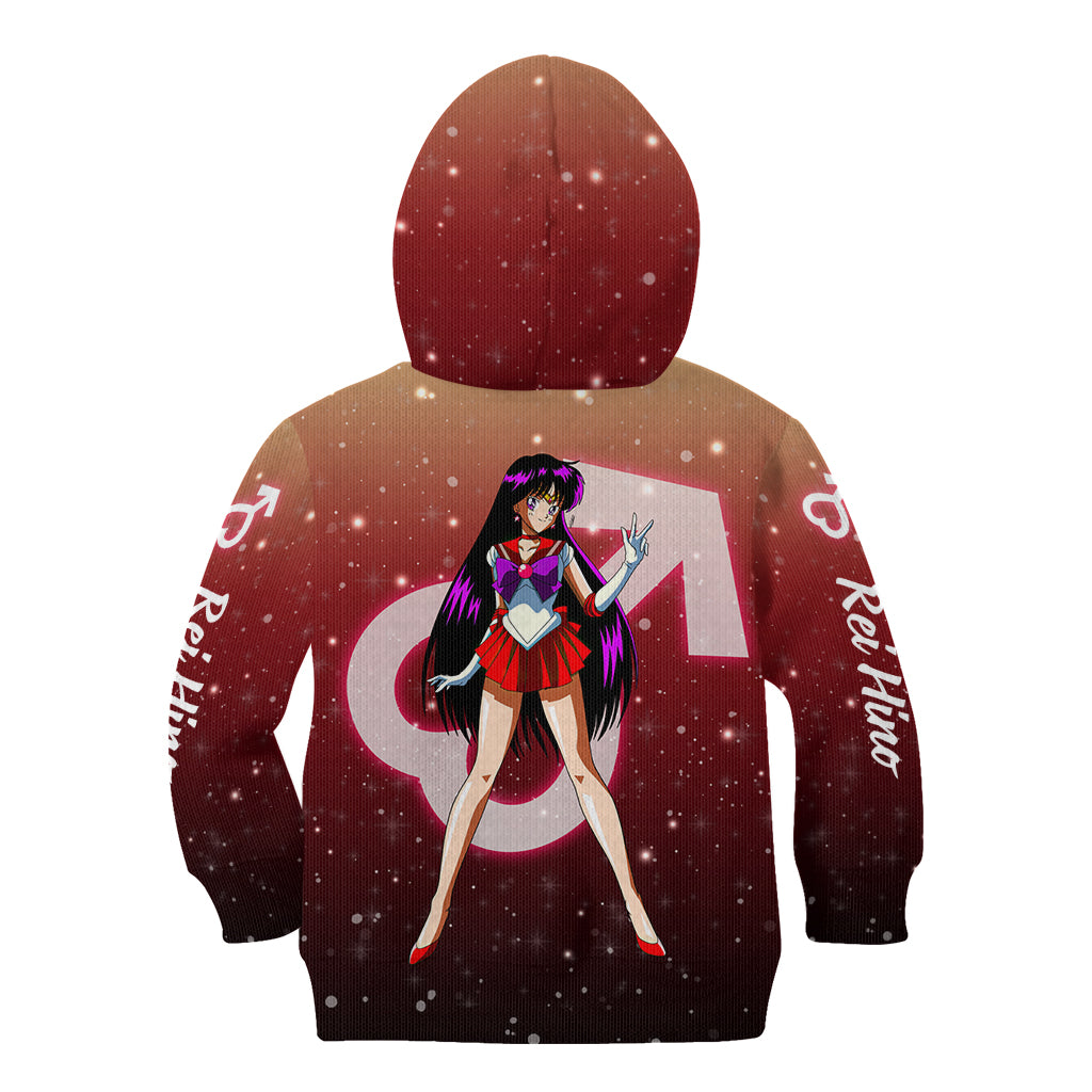 Sailor Mars Rei Hino Kid Hoodie