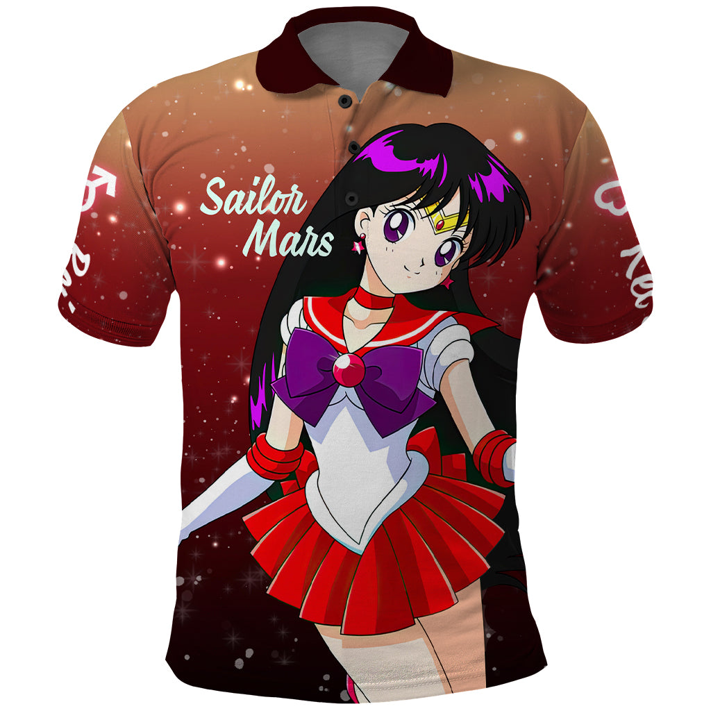 Sailor Mars Rei Hino Polo Shirt