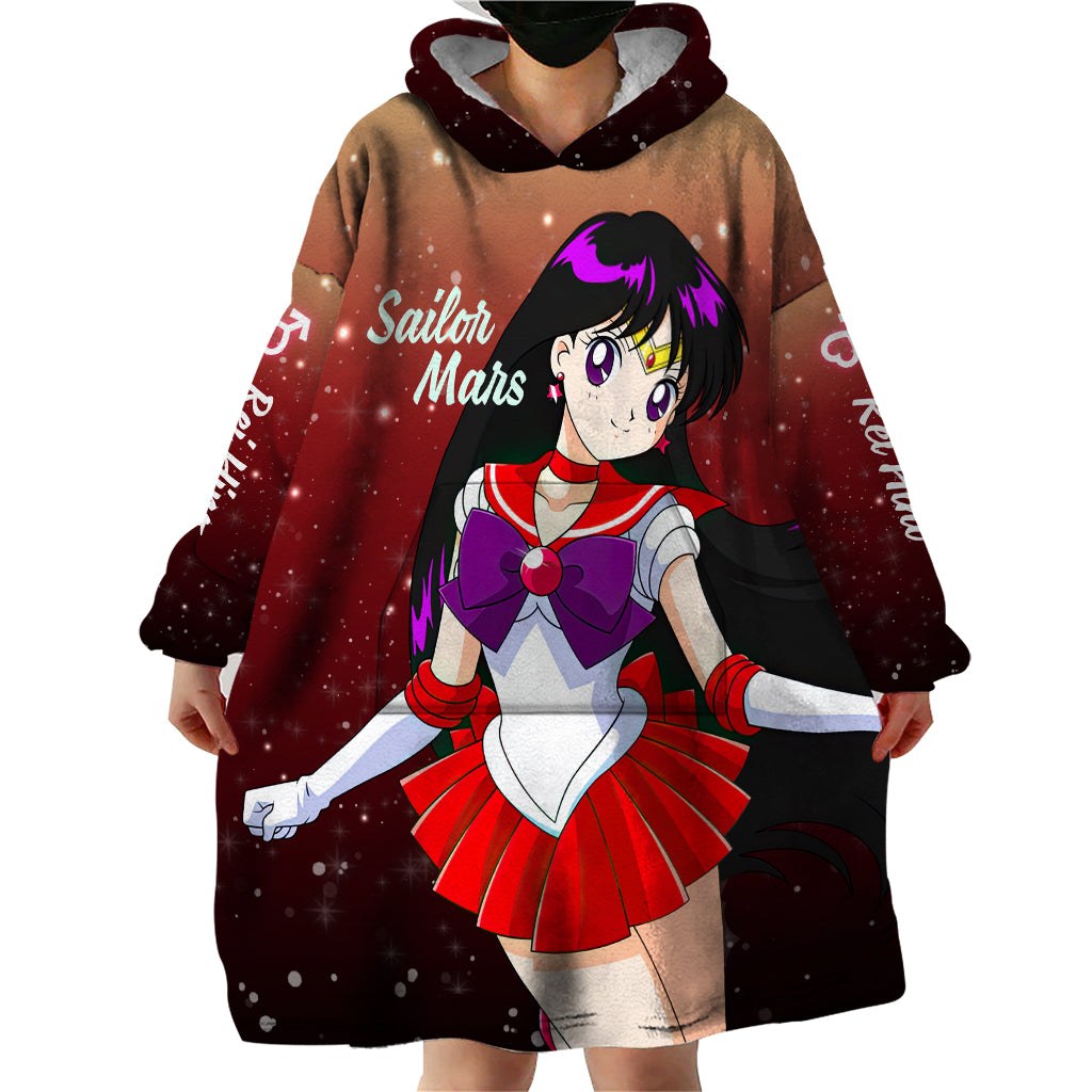 Sailor Mars Rei Hino Wearable Blanket Hoodie