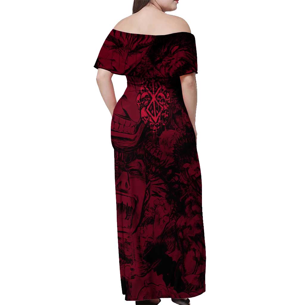 Guts Metal - Bererk Off Shoulder Maxi Dress Anime Style - The Mazicc