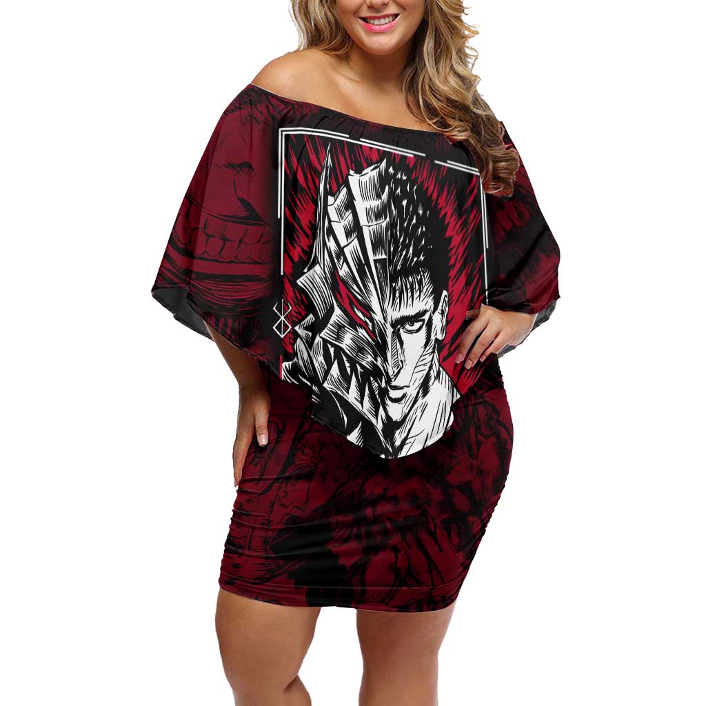 Guts Metal - Bererk Off Shoulder Short Dress Anime Style