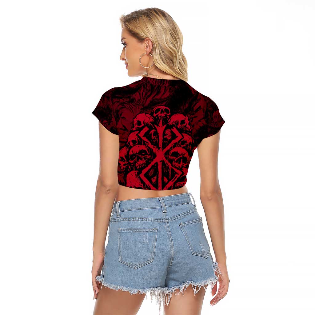 Guts Metal - Bererk Raglan Cropped T Shirt Anime Style - The Mazicc