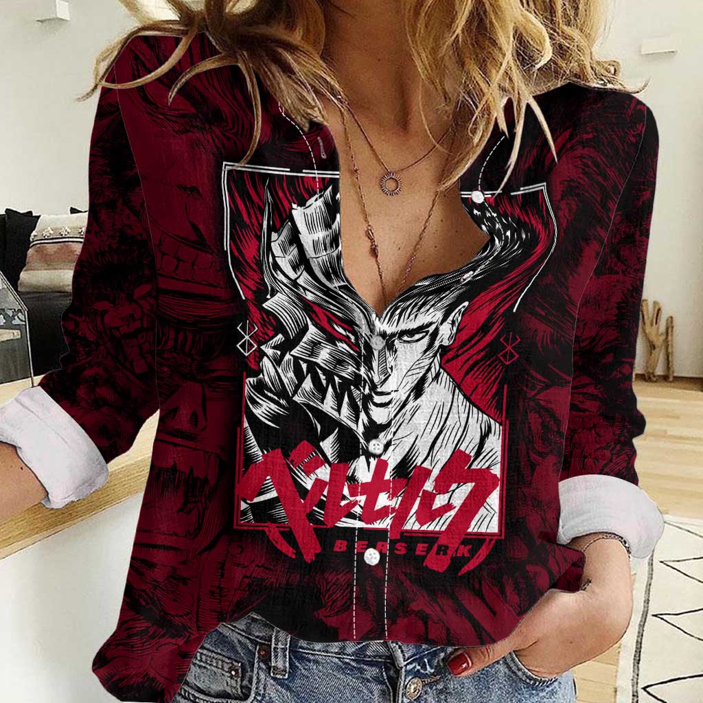 Guts Metal - Bererk Women Casual Shirt Anime Style - The Mazicc