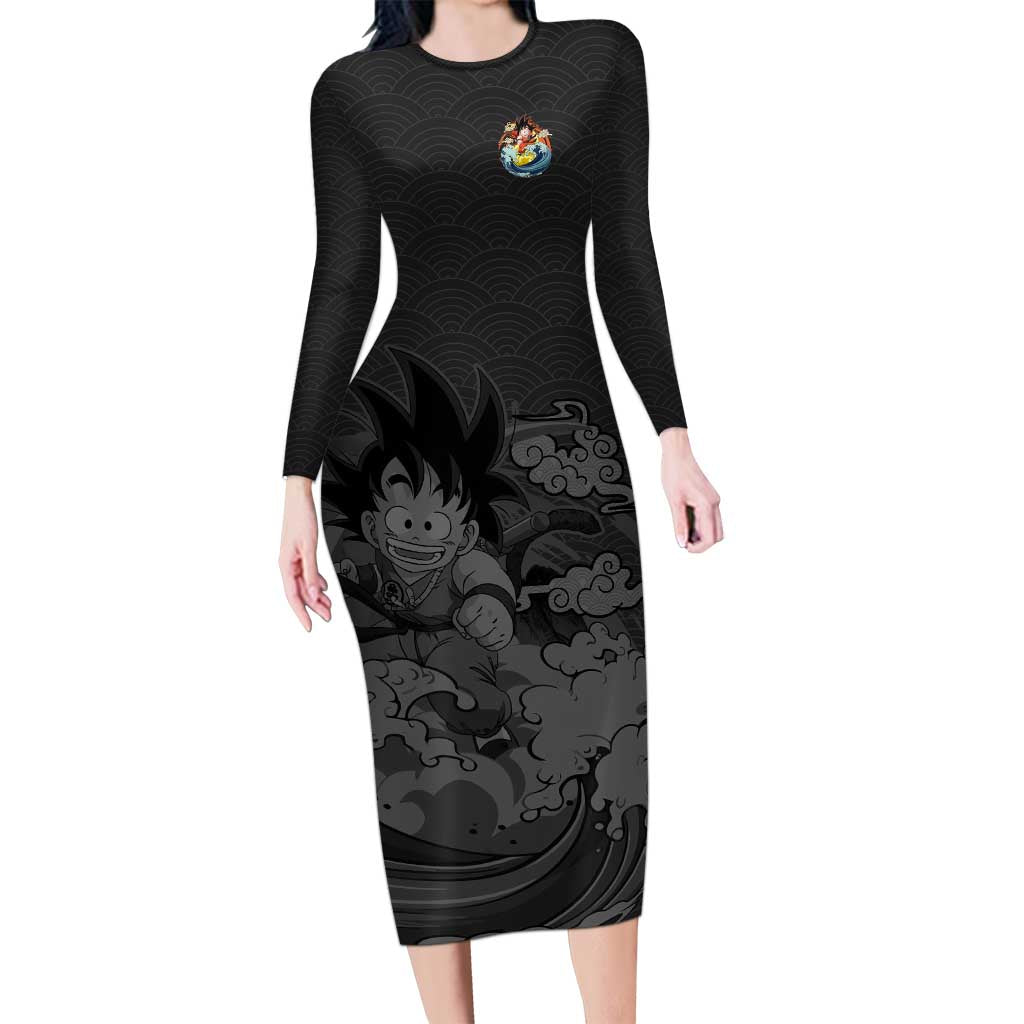 Goku Kid - Dragon Ball Long Sleeve Bodycon Dress Anime Style - The Mazicc