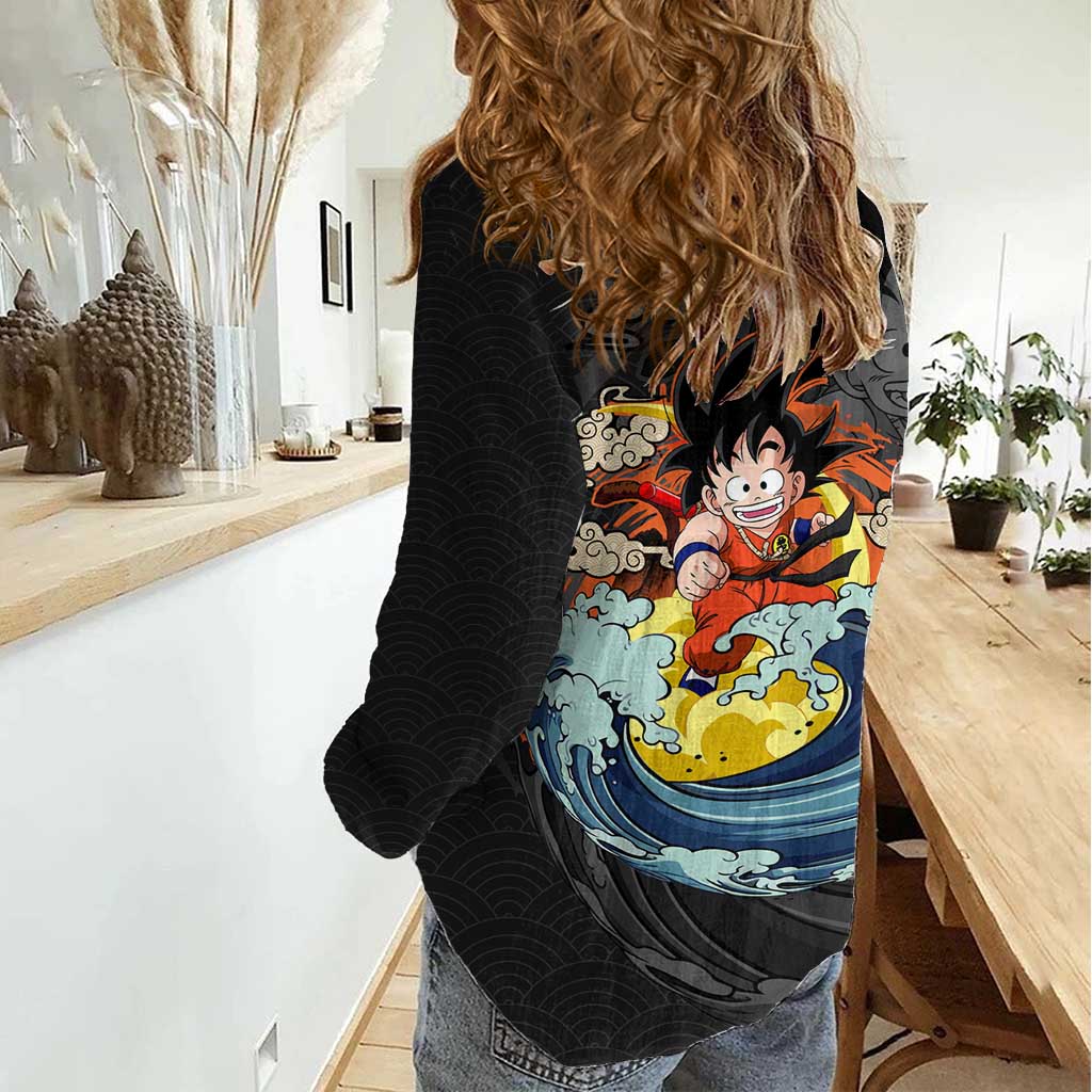 Goku Kid - Dragon Ball Women Casual Shirt Anime Style - The Mazicc