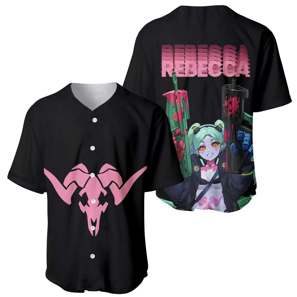 Rebecca - Cyberpunk Edgerunners Baseball Jersey Anime Style