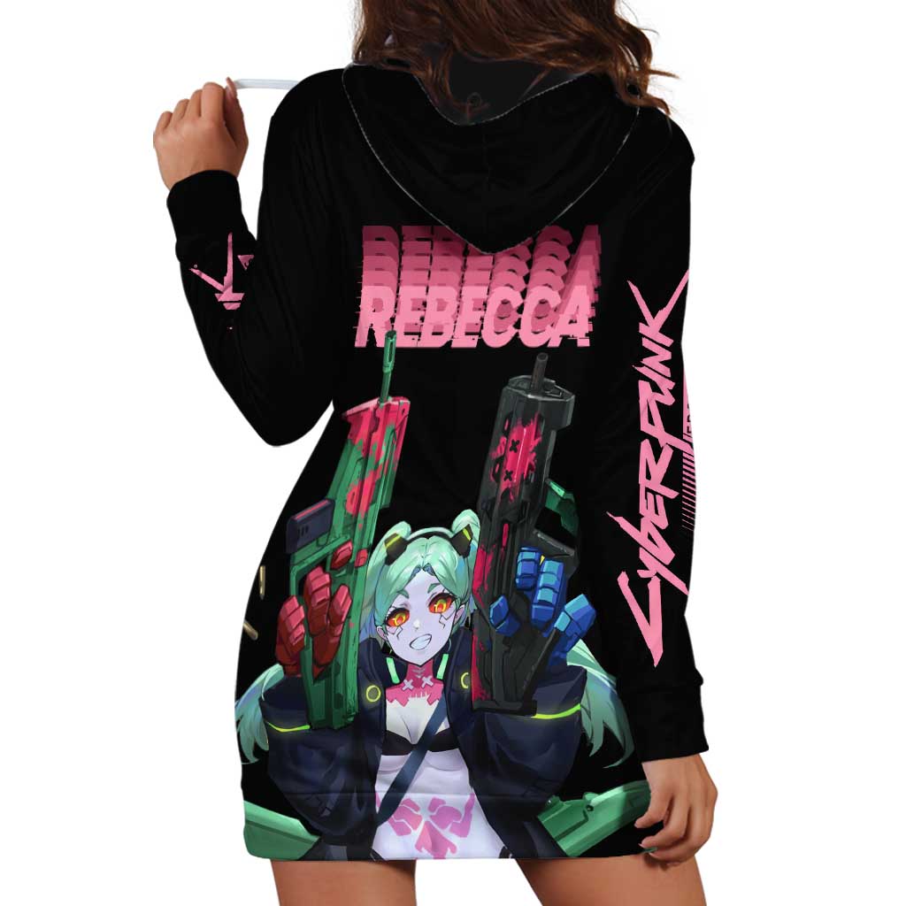 Rebecca - Cyberpunk Edgerunners Hoodie Dress Anime Style