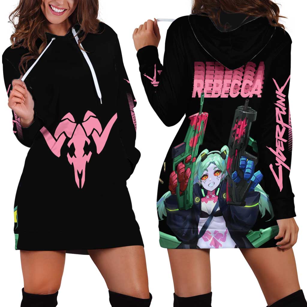 Rebecca - Cyberpunk Edgerunners Hoodie Dress Anime Style