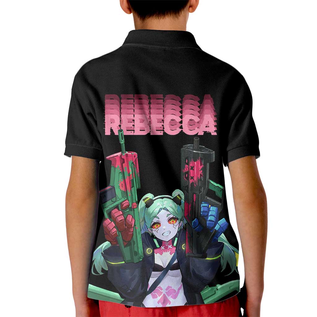 Rebecca - Cyberpunk Edgerunners Kid Polo Shirt Anime Style
