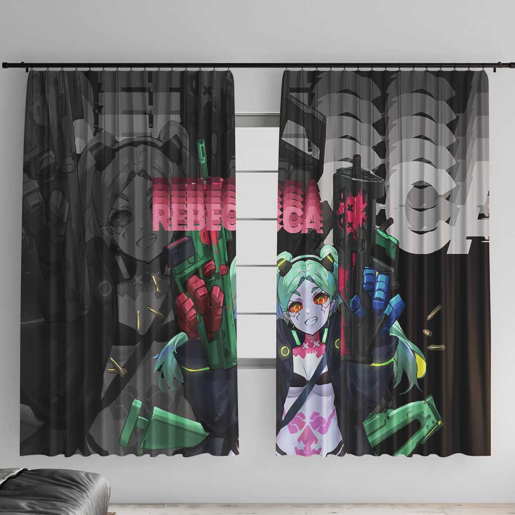 Rebecca - Cyberpunk Edgerunners Window Curtain Anime Style