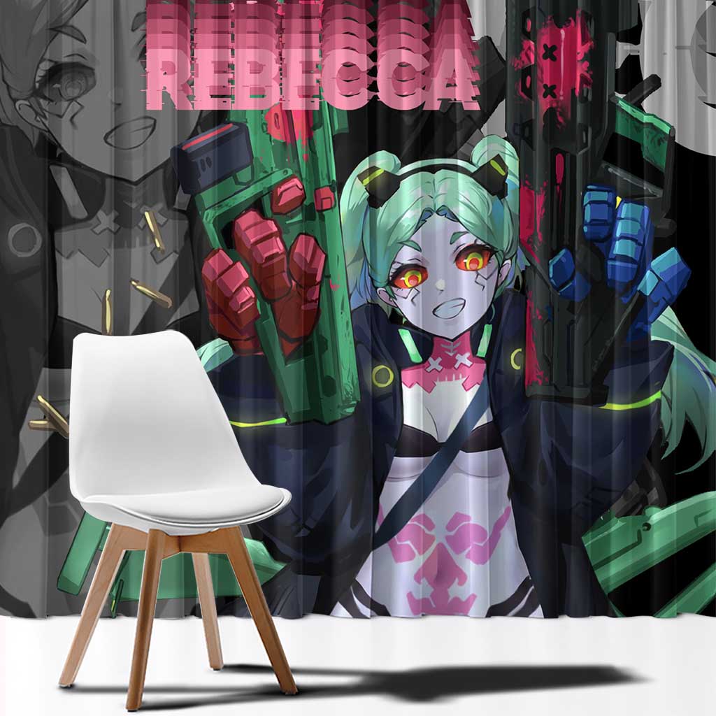 Rebecca - Cyberpunk Edgerunners Window Curtain Anime Style