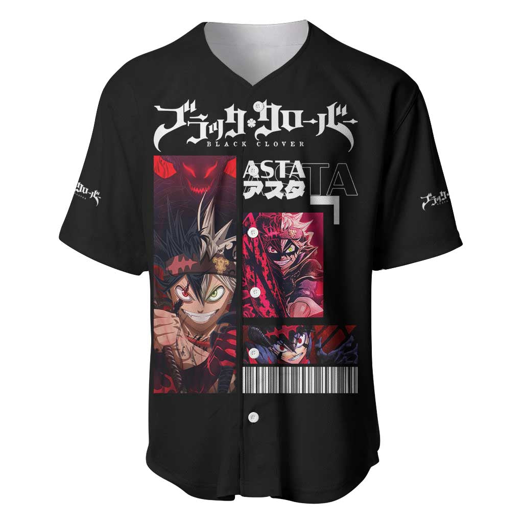 Asta - Black Clover Baseball Jersey Anime Style