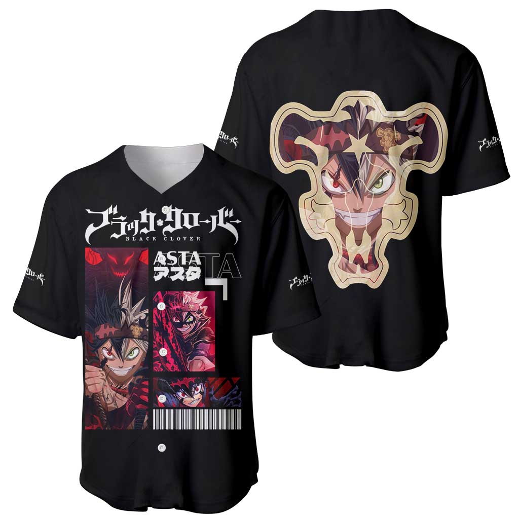 Asta - Black Clover Baseball Jersey Anime Style