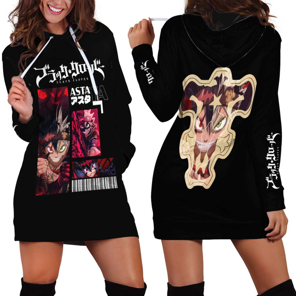 Asta - Black Clover Hoodie Dress Anime Style