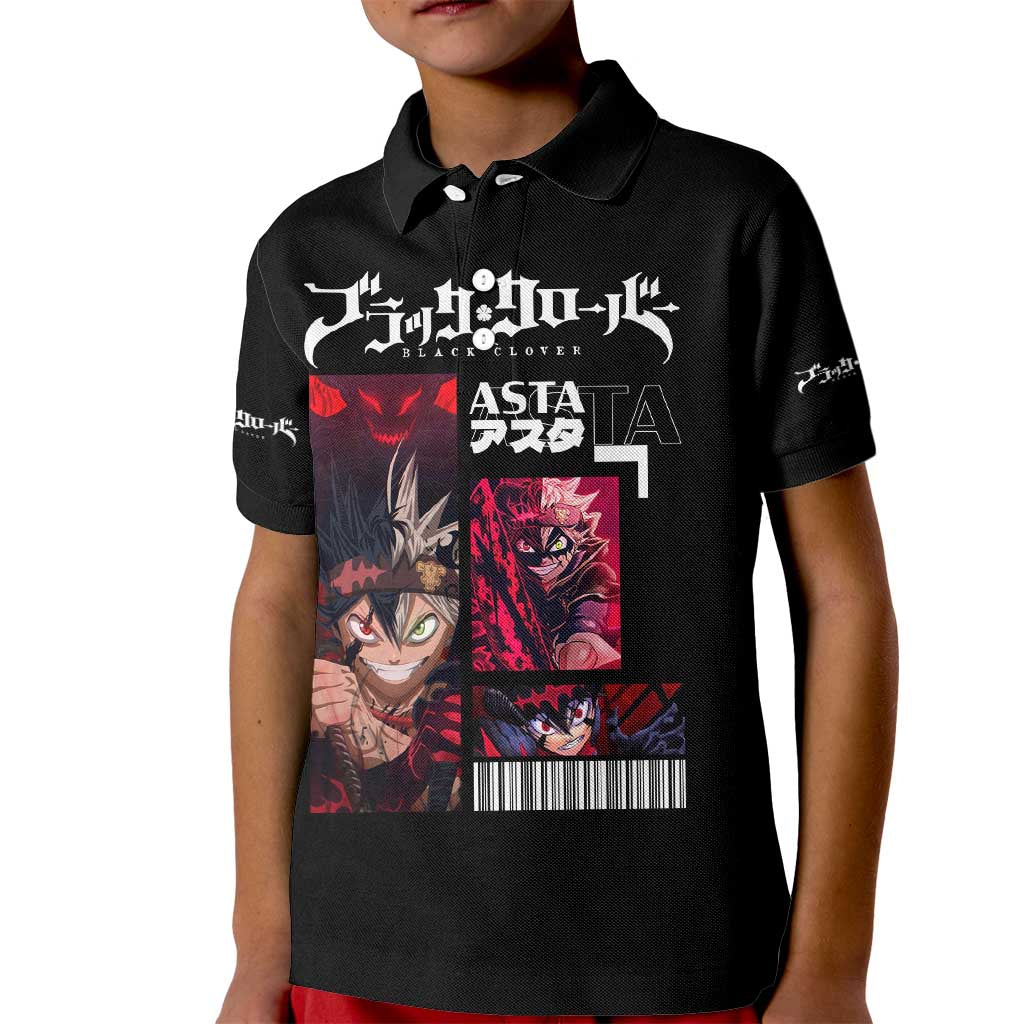 Asta - Black Clover Kid Polo Shirt Anime Style