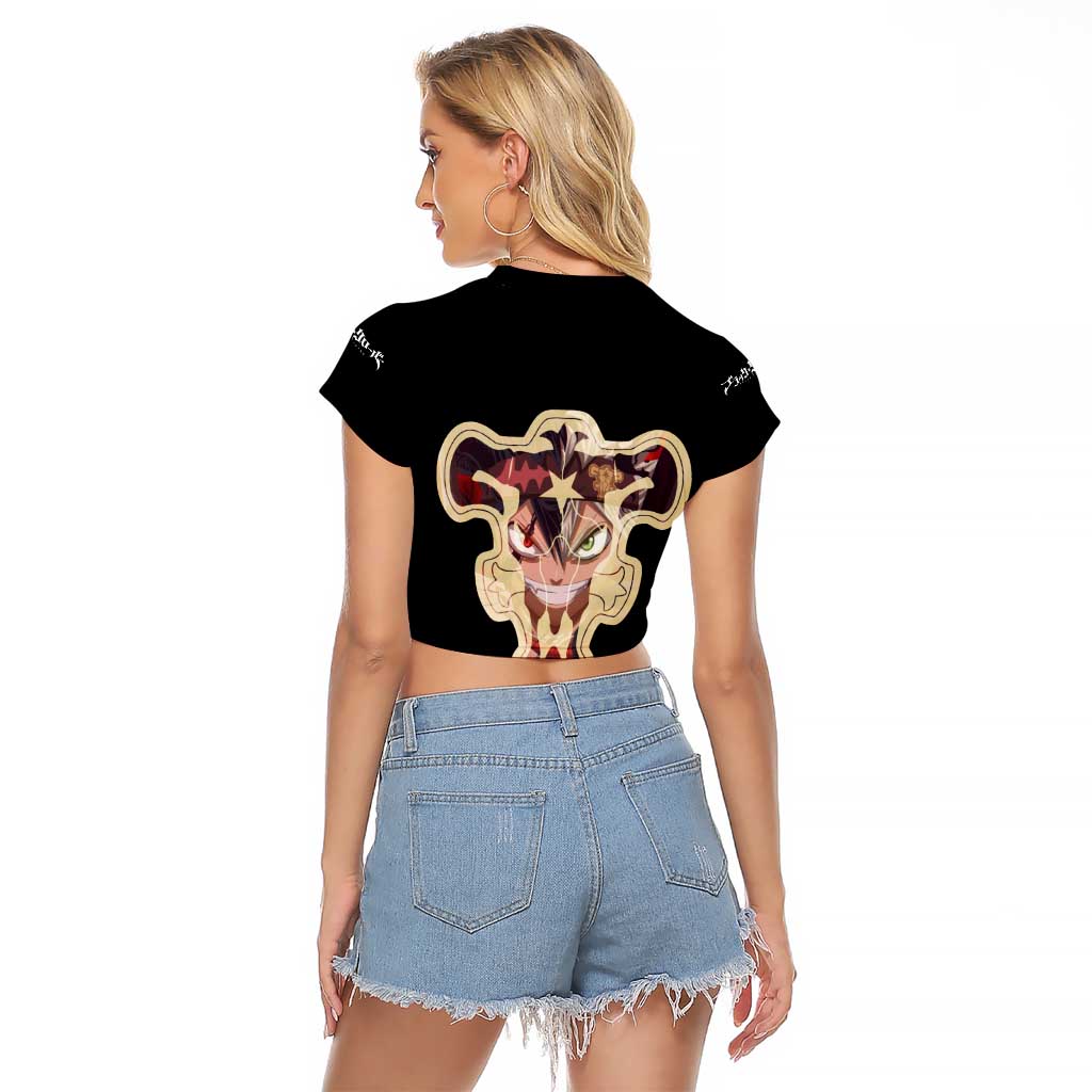 Asta - Black Clover Raglan Cropped T Shirt Anime Style