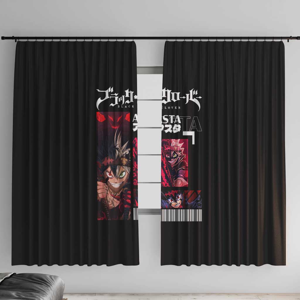 Asta - Black Clover Window Curtain Anime Style