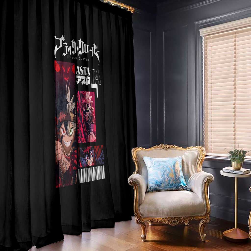 Asta - Black Clover Window Curtain Anime Style