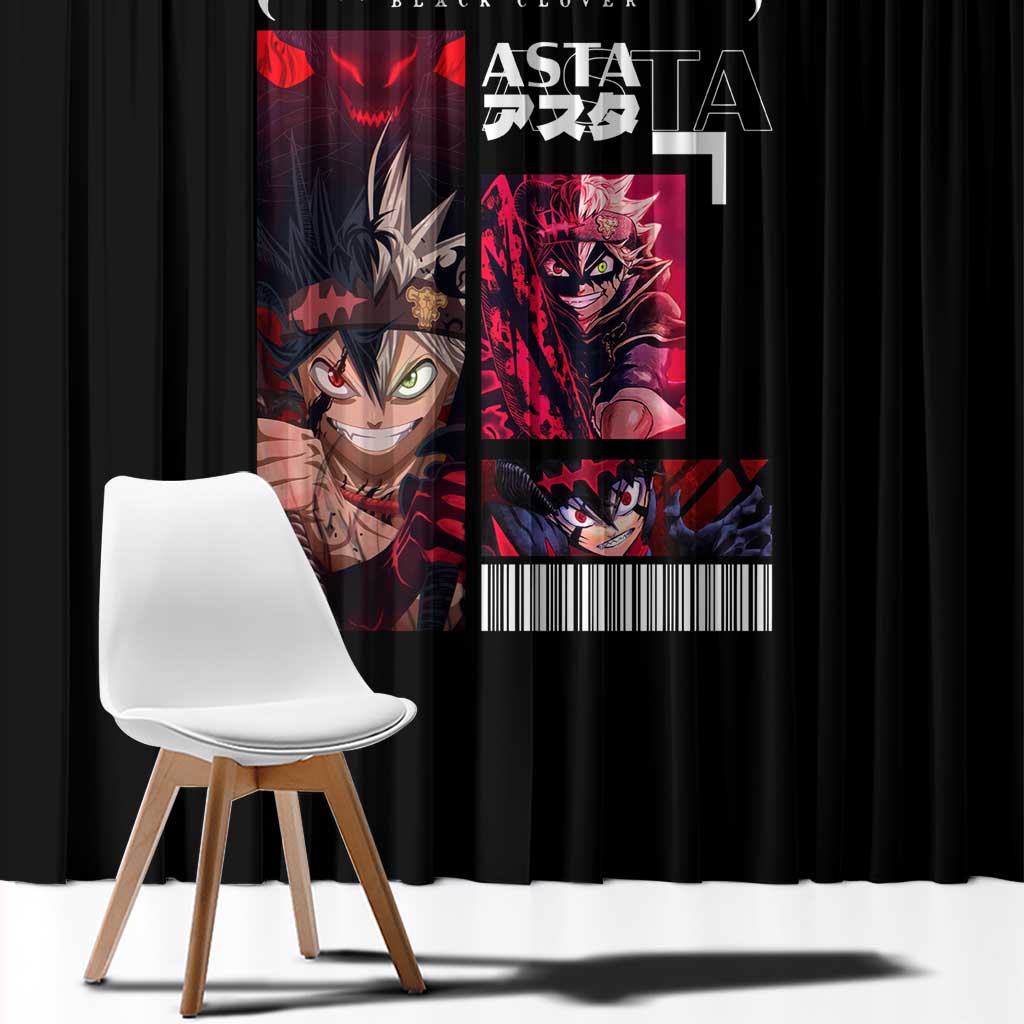 Asta - Black Clover Window Curtain Anime Style