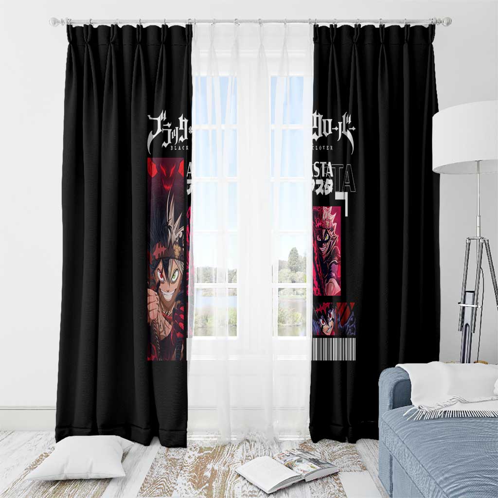 Asta - Black Clover Window Curtain Anime Style