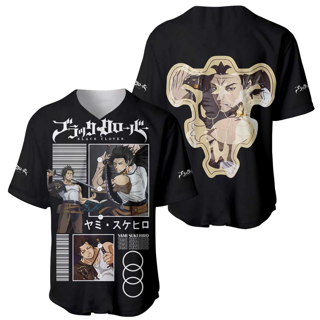 Yami Sukehiro - Black Clover Baseball Jersey Anime Style