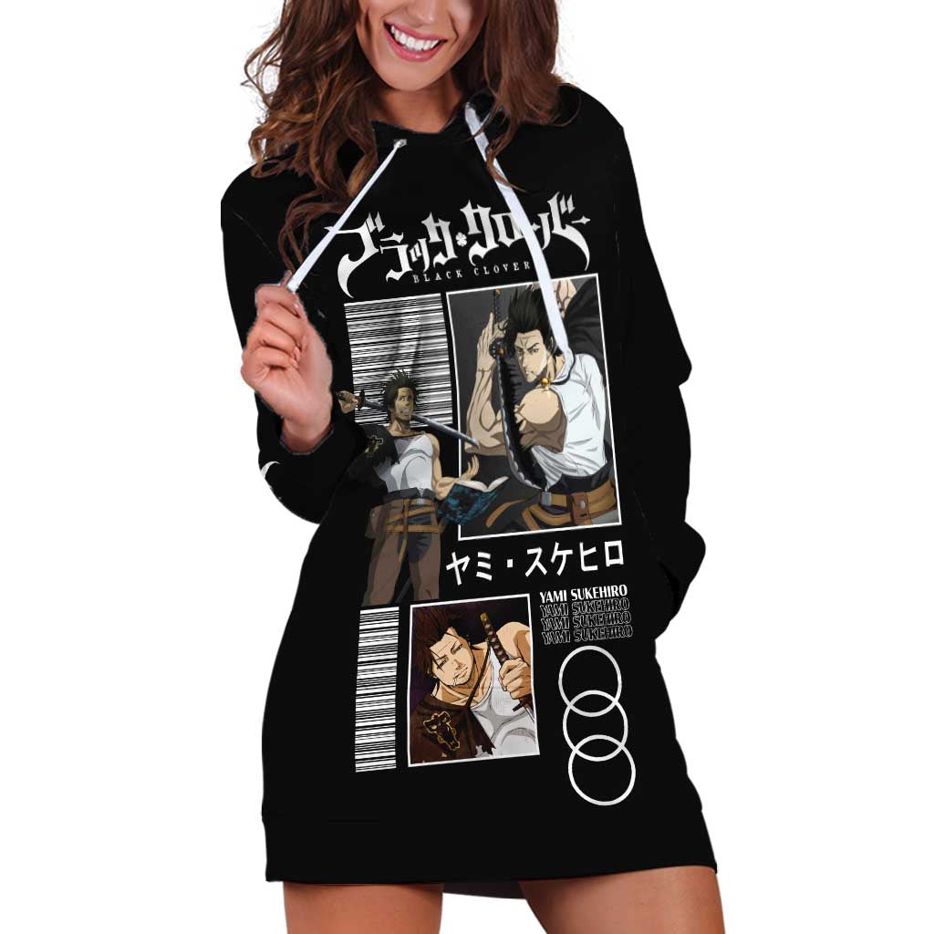 Yami Sukehiro - Black Clover Hoodie Dress Anime Style
