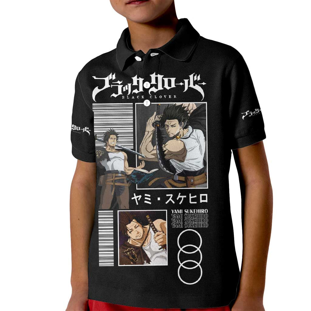 Yami Sukehiro - Black Clover Kid Polo Shirt Anime Style