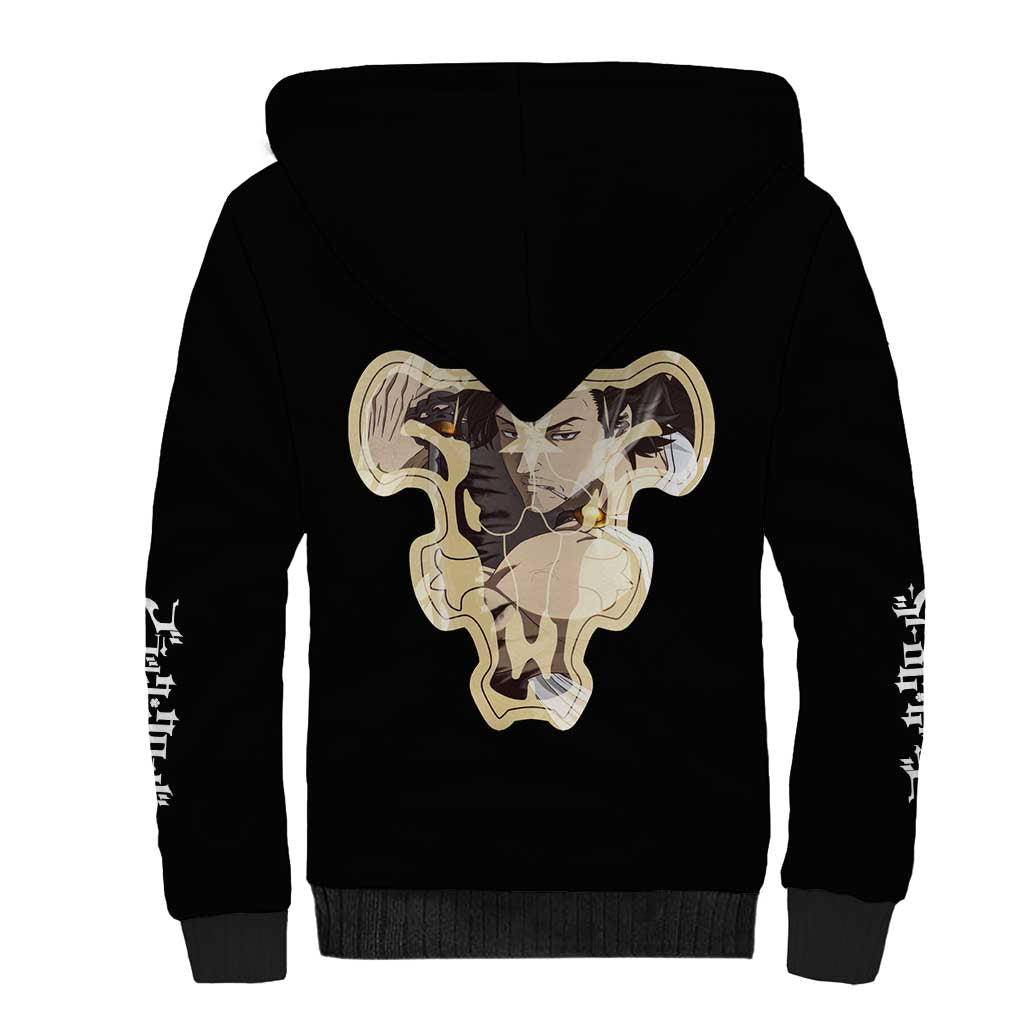 Yami Sukehiro - Black Clover Sherpa Hoodie Anime Style
