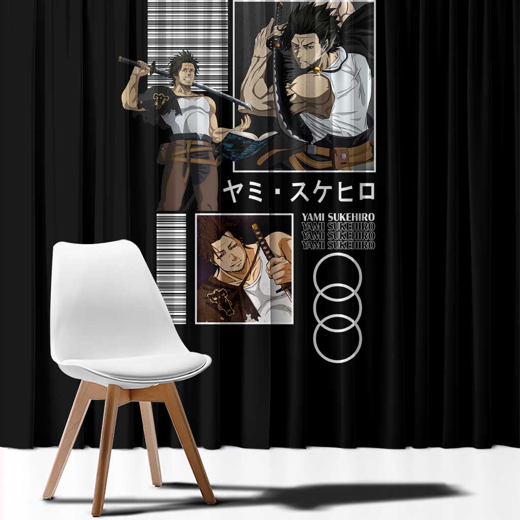 Yami Sukehiro - Black Clover Window Curtain Anime Style