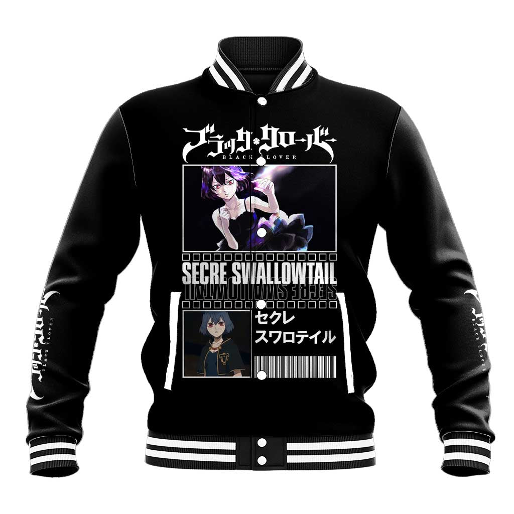 Secre Swallowtail - Black Clover Baseball Jacket Anime Style