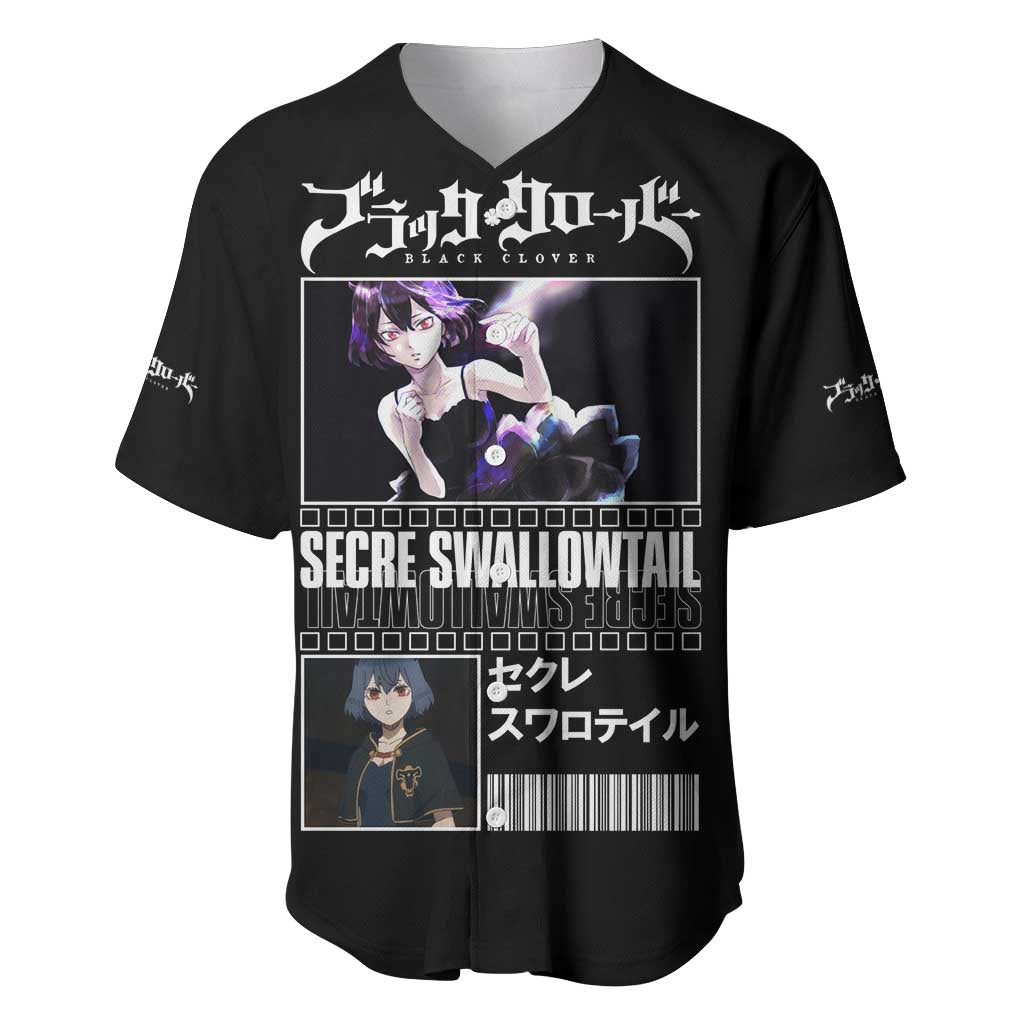 Secre Swallowtail - Black Clover Baseball Jersey Anime Style