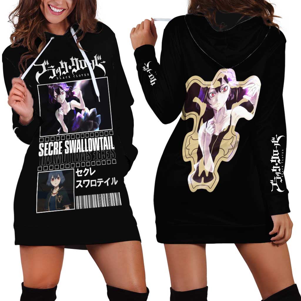 Secre Swallowtail - Black Clover Hoodie Dress Anime Style