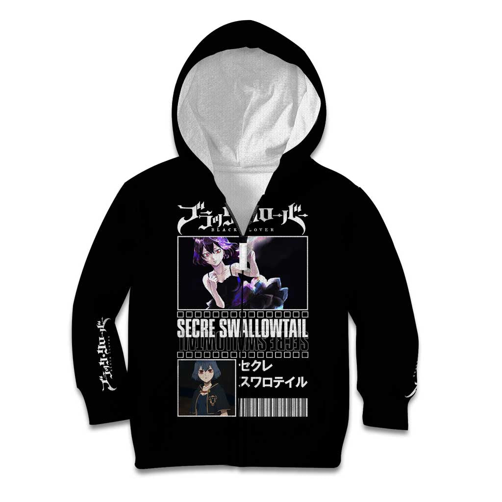 Secre Swallowtail - Black Clover Kid Hoodie Anime Style