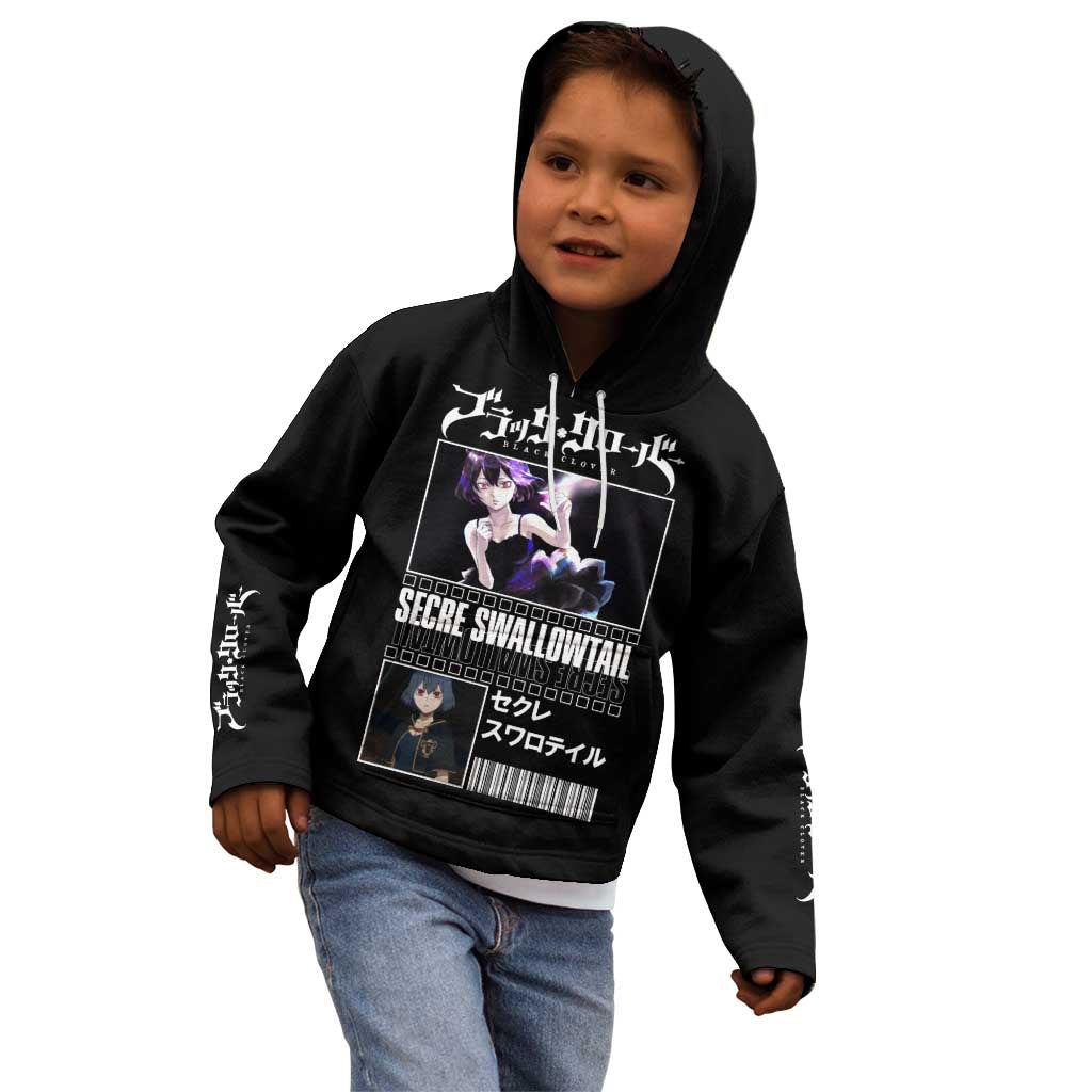 Secre Swallowtail - Black Clover Kid Hoodie Anime Style